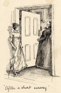 19th Century Pen and Ink Illustration from Pride and Prejudice