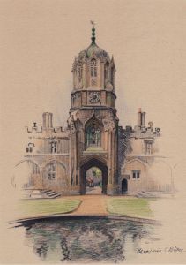 Marjorie C. Bates - 19th Century Print: Tom Tower, Christ Church, Oxford