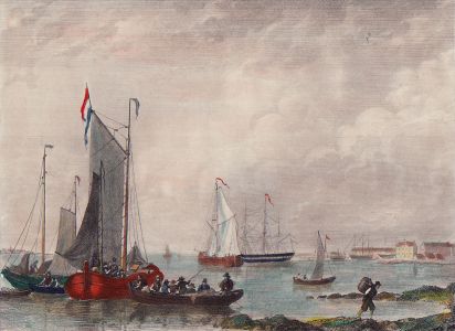After J. Hilverdink - 19th Century Engraving - Vor Anker