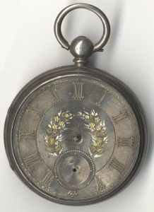  William Hudson 1863 Silver Pocket Watch Ornate Dial