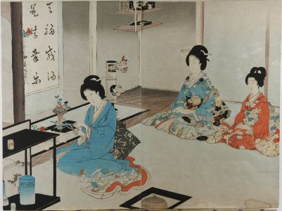 Original Japanese Oban Diptych Woodblock
