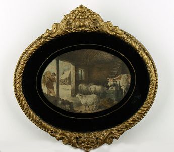 Pair of George Morland Prints in Verre Eglomise Frames