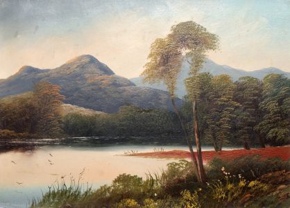 Fine Large 19th century Landscape Oil Painting