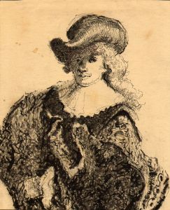 Pen and Ink Drawing of a 17th Century Man