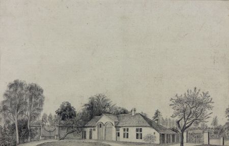 Stable Yard of Zele Hoeck 18th Century Belgian Drawing