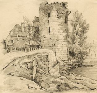 Fine 19C Italian Pencil Drawing
