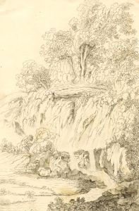 Good  19C Italian Pencil Sketch