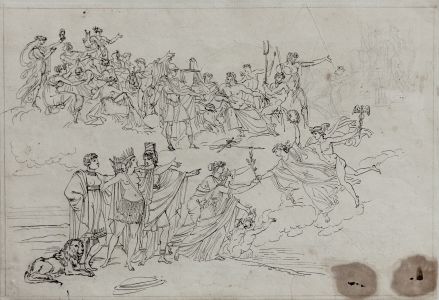 Fine 19C Italian Pen and Ink Drawing