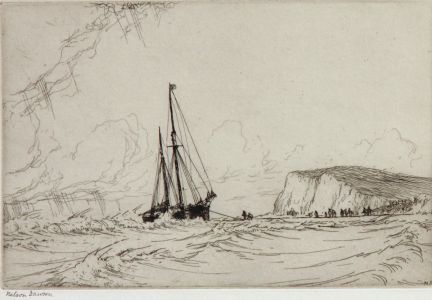 Nelson Dawson - Etching "Wave" Ashore on Saunton Sands, Appledore