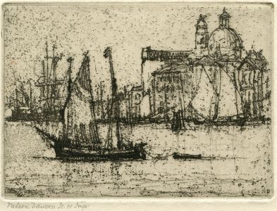 Nelson Dawson Sc et Imp - The Gesuati 1915 Venice Soft Ground Etching