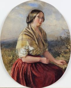 Victorian Watercolour of a Scottish Lass