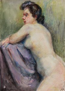 Early 20th Century Mixed Media Nude