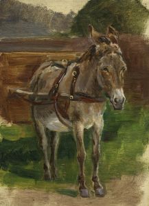 Attributed to Arthur Wardle - Study of a Donkey in Oil on Canvas