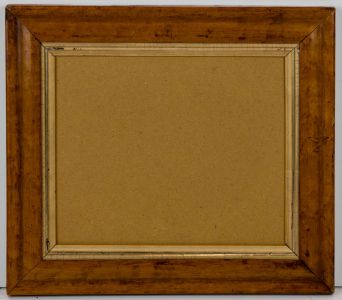 19th Century Picture Frame - Gilt and Bird's Eye Maple Frame