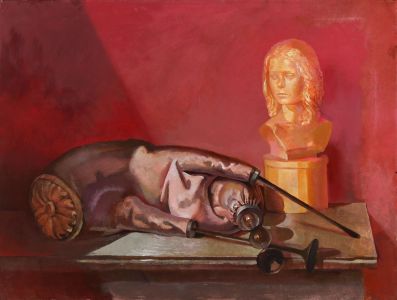 Julian Gordon Mitchell - Contemporary Oil, Still Life with Bust