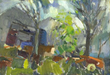 Gilbert Adams FRPS (1906-1996) - Mid 20th Century Oil, Abstracted Landscape
