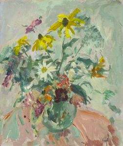 Gilbert Adams FRPS (1906-1996) - Mid 20th Century Oil, Flowers in Vase