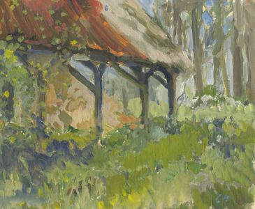 Gilbert Adams FRPS (1906-1996) - Mid 20th Century Oil, Veranda