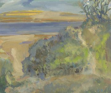 Gilbert Adams FRPS (1906-1996) - Mid 20th Century Oil, View of Beach