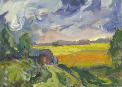 Gilbert Adams FRPS (1906-1996) - Mid 20th Century Oil, Farm