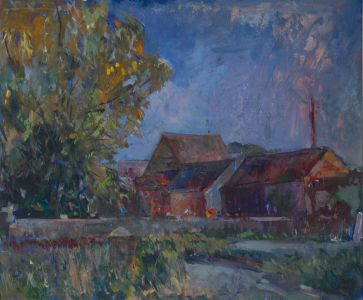 Gilbert Adams FRPS (1906-1996) - 1960 Oil, The Wharf