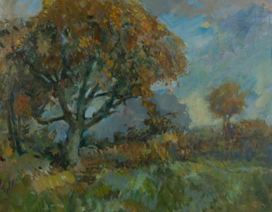 Gilbert Adams FRPS (1906-1996) - 1982 Oil, Autumn at Clench