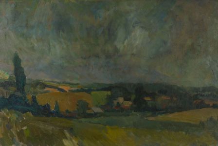 Gilbert Adams FRPS (1906-1996) - Impressionist 1974 Oil, Great Bedwyn