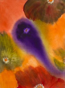Rosalind Adams (née Thuillier) - Contemporary Watercolour, Abstract Floral Study