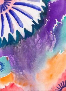 Rosalind Adams (née Thuillier) - Contemporary Watercolour, Abstract Floral Study
