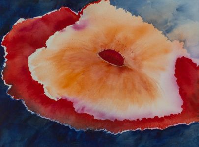 Rosalind Adams (née Thuillier) - Contemporary Watercolour, Red Head