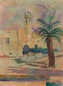 Rosalind Adams (née Thuillier) - Contemporary Watercolour, At the Villa Gates