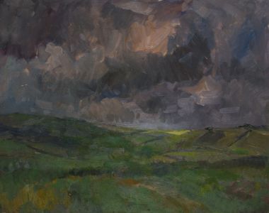 Gilbert Adams FRPS (1906-1996) - Early 20th Century Oil, Stormy Landscape