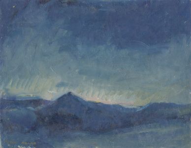 Gilbert Adams FRPS (1906-1996) - Mid 20th Century Oil, Hilltop at Dusk