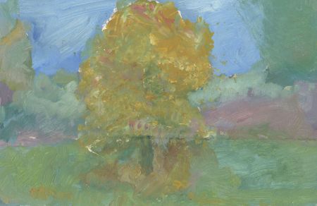 Gilbert Adams FRPS (1906-1996) - Mid 20th Century Oil, Tree Reflected on Lake