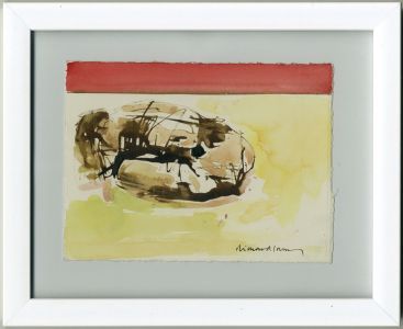 Richard J.S. Young - Contemporary Watercolour, Crouching Nude