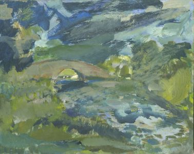 Gilbert Adams FRPS (1906-1996) - Mid 20th Century Oil, Bridge over River