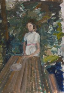 Gilbert Adams FRPS (1906-1996) - Mid 20th Century Oil, Portrait of a Young Girl