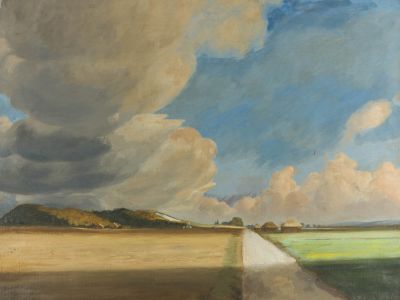 Mervyn - 1929 Oil, Flat Landscape