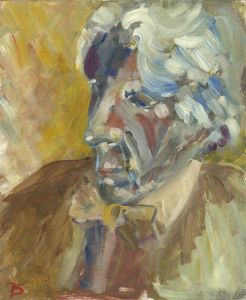 Gilbert Adams FRPS (1906-1996) - 1975 Oil, Portrait of an Elderly Woman