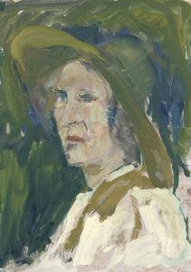 Gilbert Adams FRPS (1906-1996) - Mid 20th Century Oil, Woman Wearing a Hat