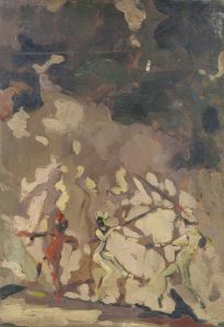 Gilbert Adams FRPS (1906-1996) - Mid 20th Century Oil, Figures in Movement