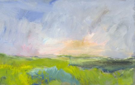 Gilbert Adams FRPS (1906-1996) - Mid 20th Century Oil, Flat Landscape