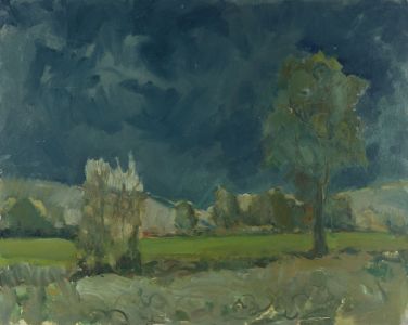 Gilbert Adams FRPS (1906-1996) - Mid 20th Century Oil, Landscape with Tree