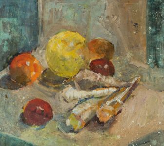 Gilbert Adams FRPS (1906-1996) - Mid 20th Century Oil, Still Life with Fruit