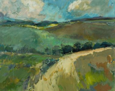 Gilbert Adams FRPS (1906-1996) - Mid 20th Century Oil, Path Through Landscape