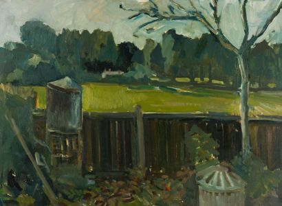 Gilbert Adams FRPS (1906-1996) - Mid 20th Century Oil, View over Garden Wall