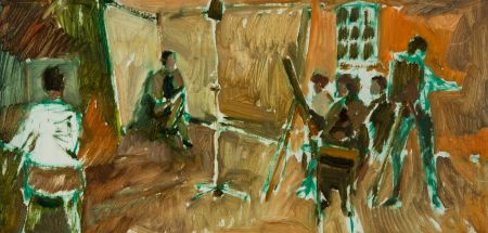 Gilbert Adams FRPS (1906-1996) - Mid 20th Century Oil, Life Drawing