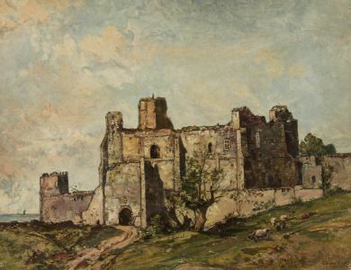 Oliver Hall RA RE RWS - Mid 20th Century Oil, Peel Castle