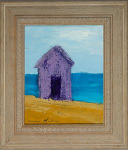 Terence Markham - Contemporary Acrylic, Beach Hut