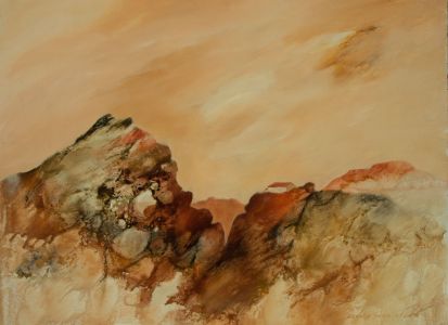 Gerald Parkinson (b.1926) - 1970 Mixed Media, Rock Landscape